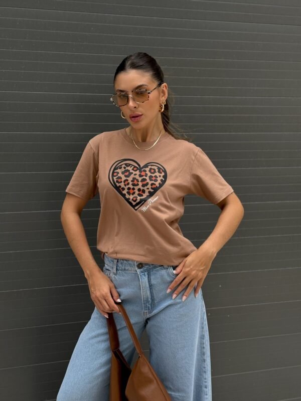 T-shirt Coração Animal Print