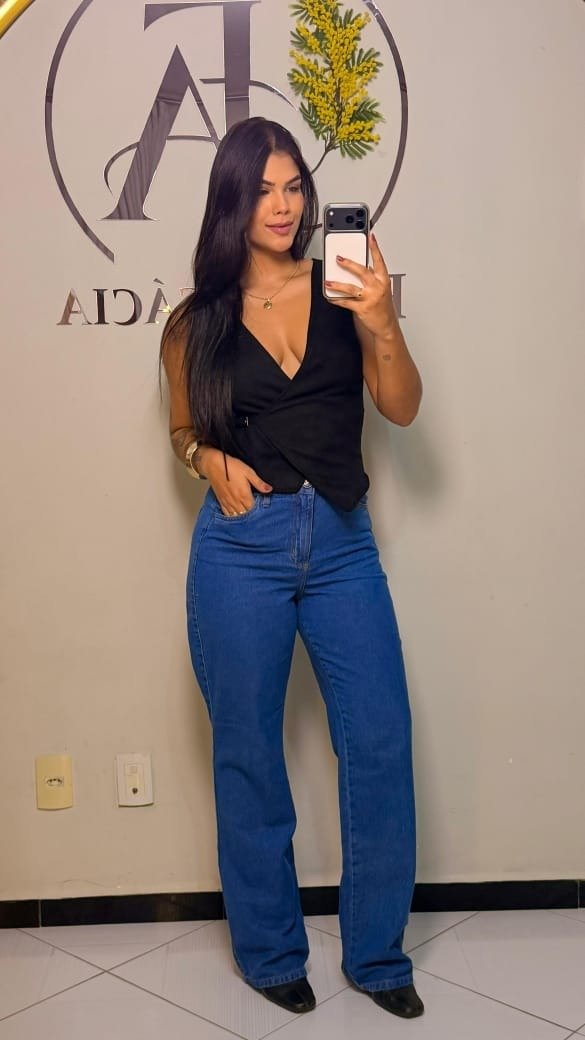 Calça Wide Leg Jeans