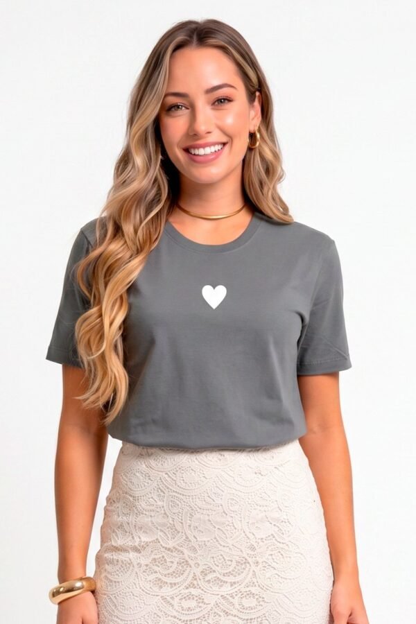 T-shirt Feminina Chumbo Coração