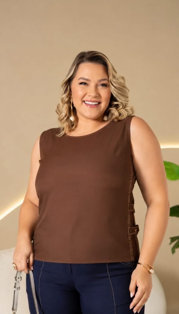 Blusa Viscose Caramelo