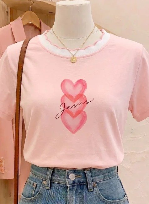 Tshirt Corações Jesus