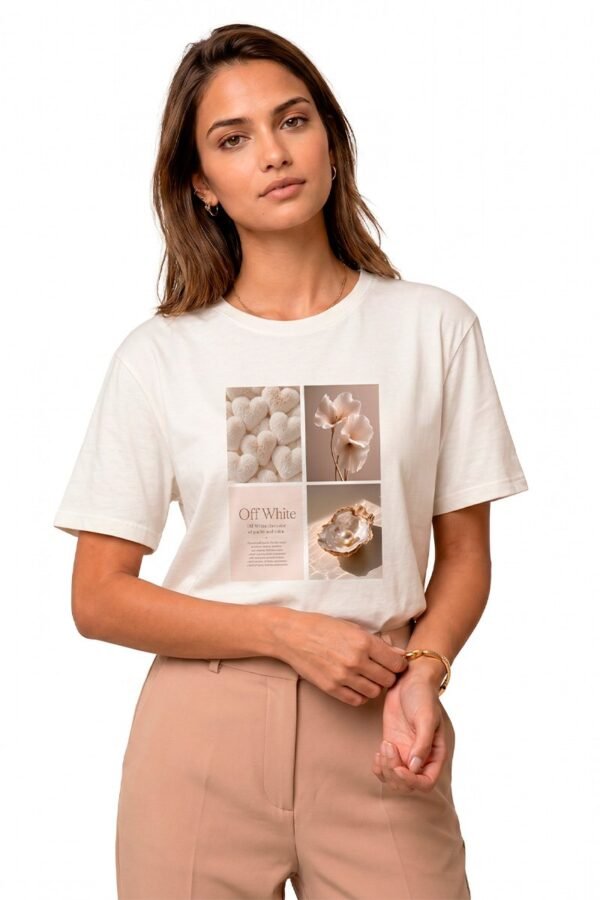 T-shirt Off White Perola