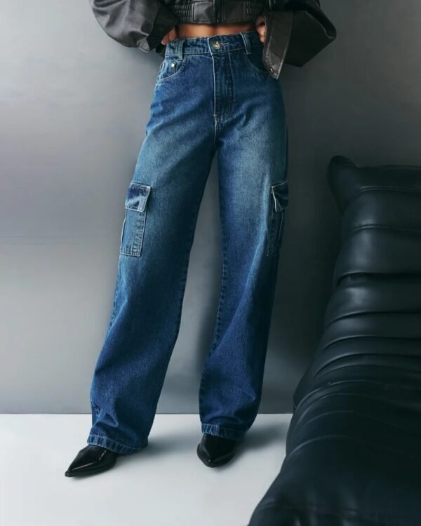 Calça Cargo Jeans