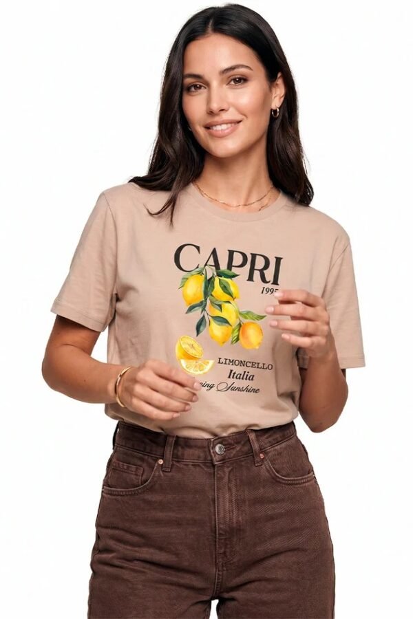 T-shirt Feminina Chocolate Limão Capri